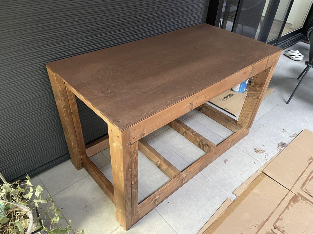 水槽台120㎝奥行60㎝制作後強度抜群
