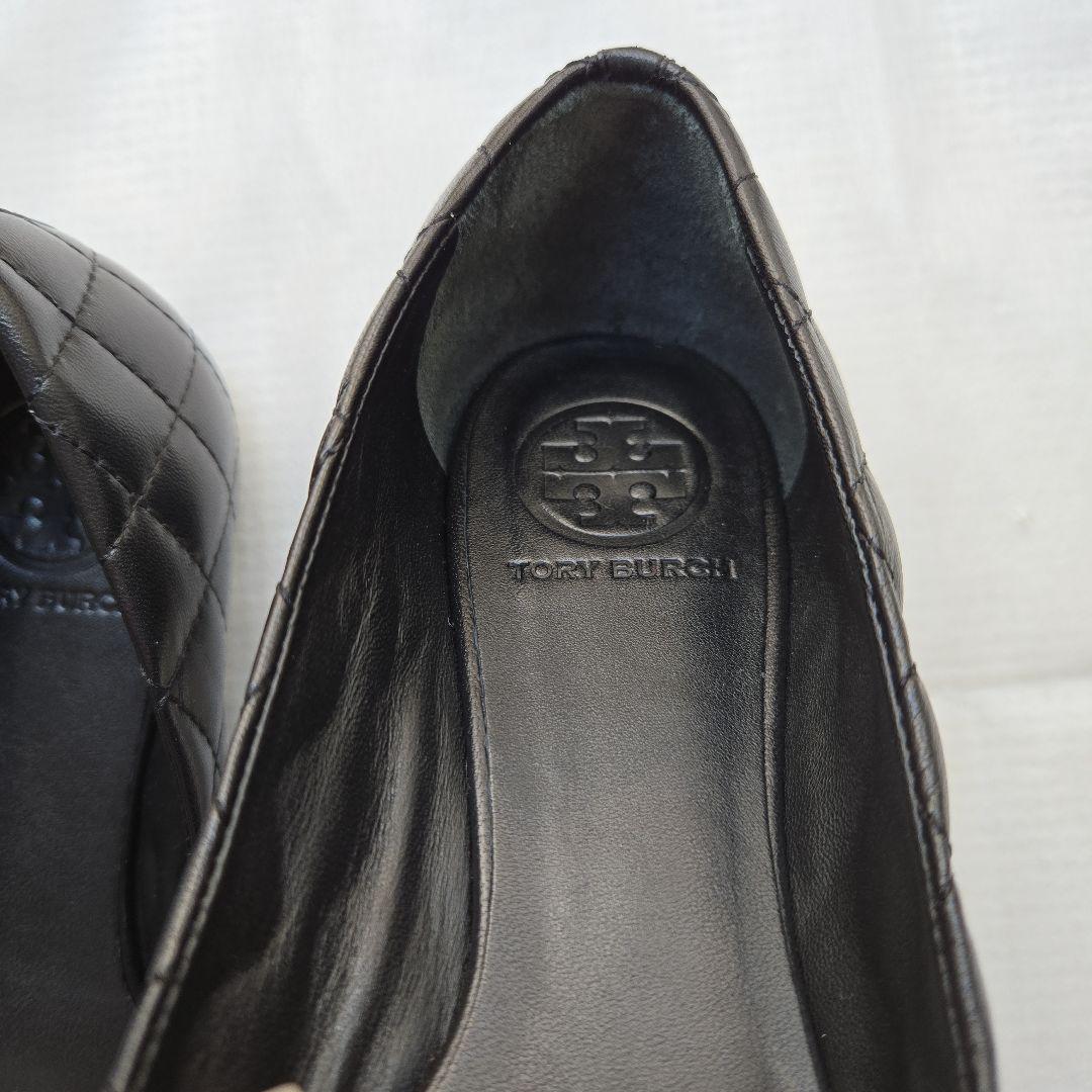 Tory Burch キルティング フラットシューズ ブラック 約23cm