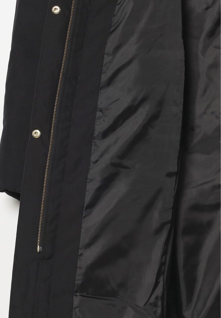 BEAMS HEART WOMEN 襟ファー付き ステッチレス ダウンコート