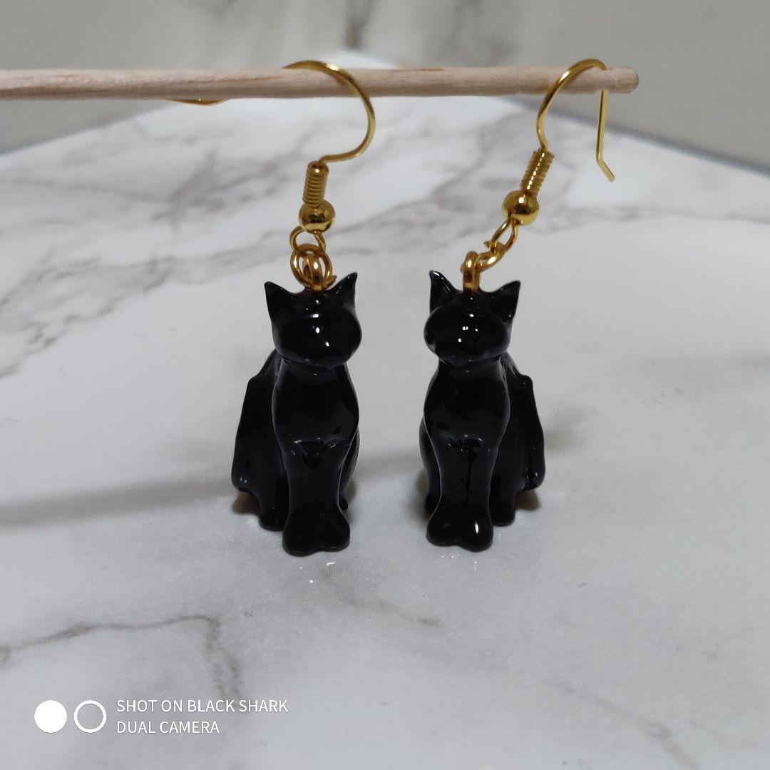 メルカリ 即発送 猫ピアス 黒猫ちゃん 2 500 中古や未使用のフリマ