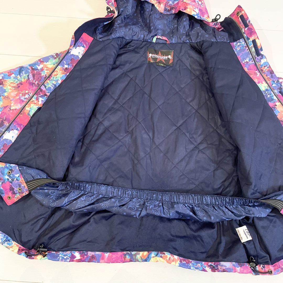美品　PONTAPES スキーウェア 150 上下セット　スノボーウェア　女の子