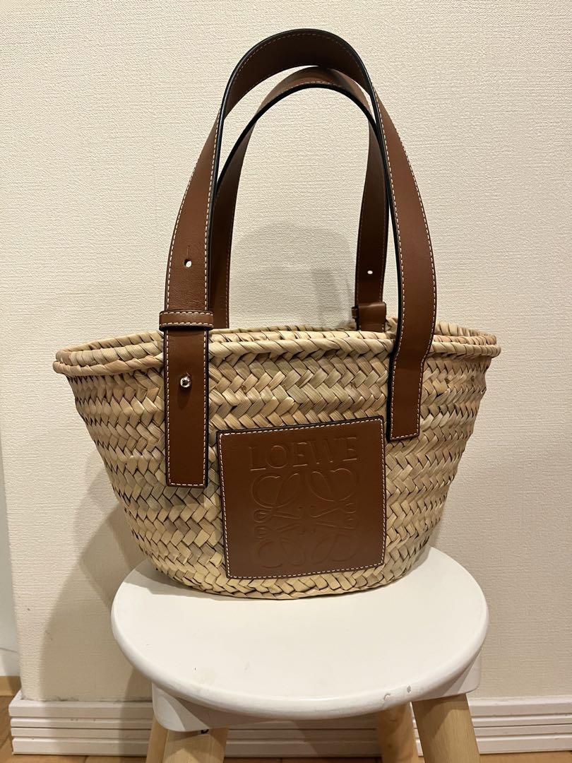 【美品】LOEWE ロエベ バスケットバッグ スモール カゴバッグ ナチュラル