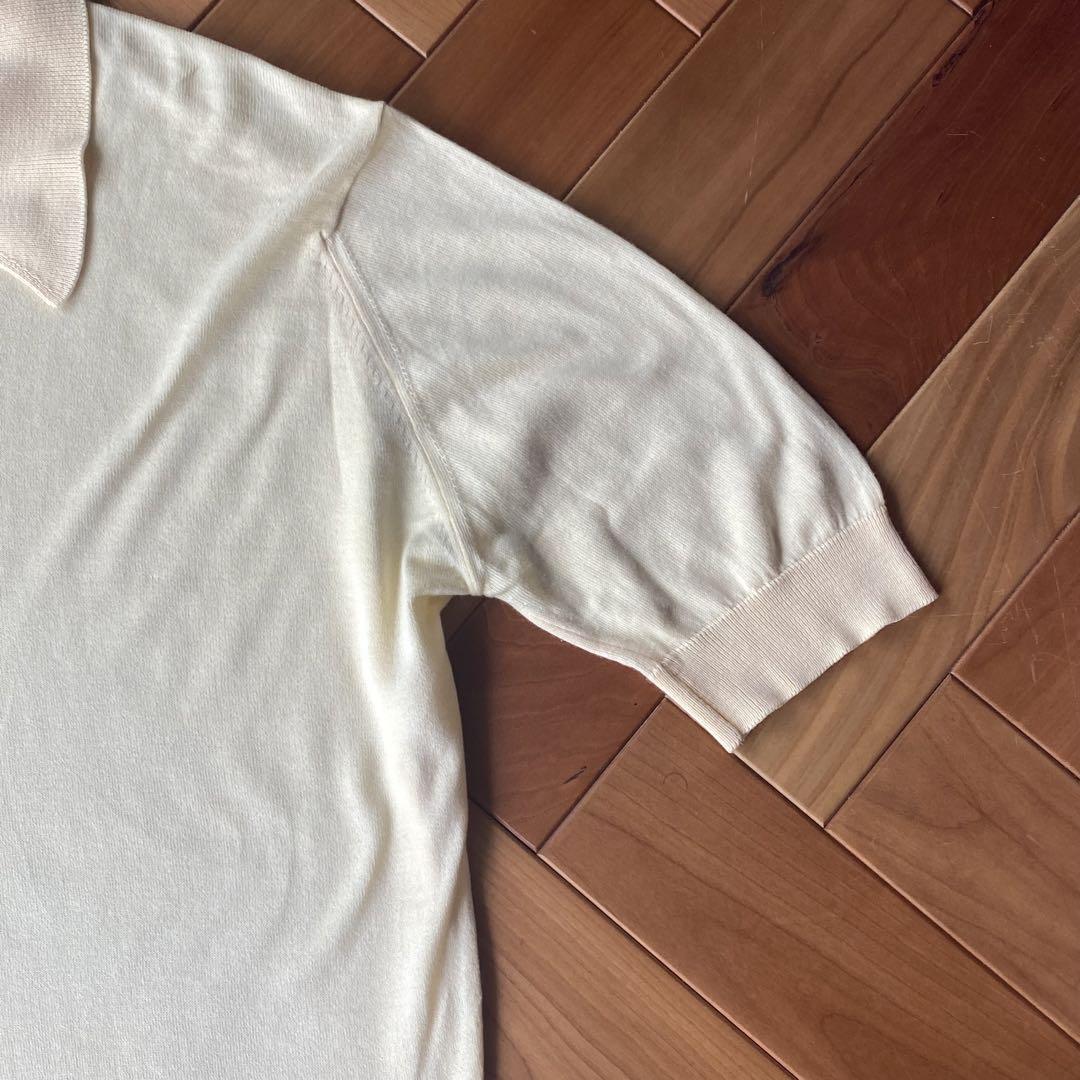 美品】JOHN SMEDLEY 半袖ニットポロ イエロー スキッパー 80s