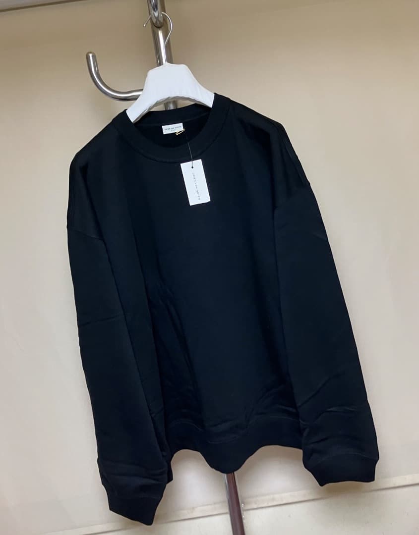 新品 L 24ss dries van noten 黒 スウェット 16337 新品 L 24ss dries van noten 黒 スウェット 16337
