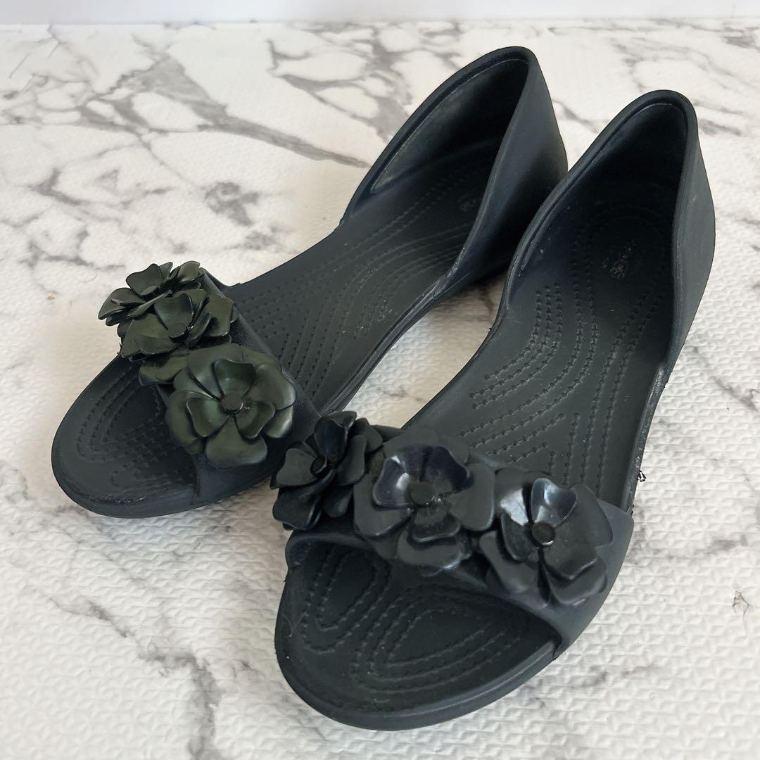 crocs クロックス リナ フラワー ドルセー サンダル W8