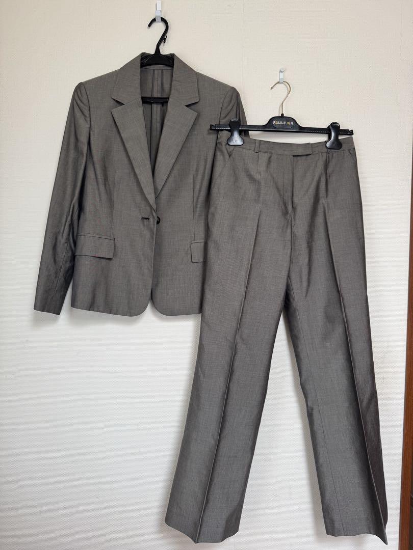 美品 DAKS セットアップパンツスーツ グレー9AR 64-91