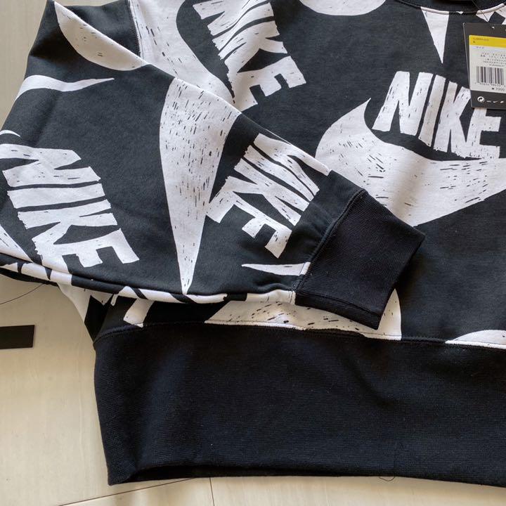 新品 ブラックS【ナイキ/NIKE】ロゴスウェット クロッフド丈