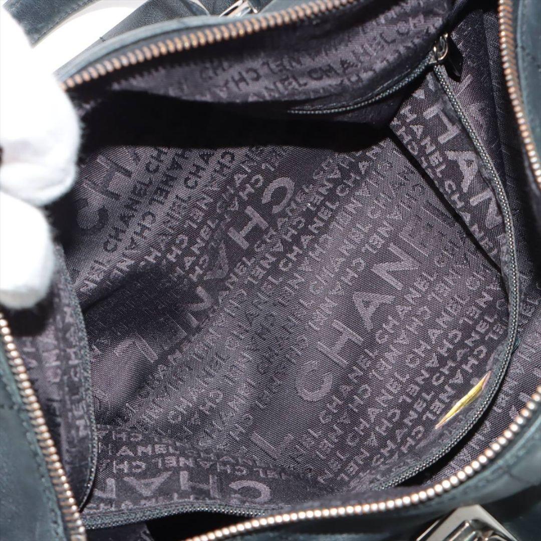 CHANEL　シャネル　チョコバー　ラムスキン　ハンドバッグ　ブラック