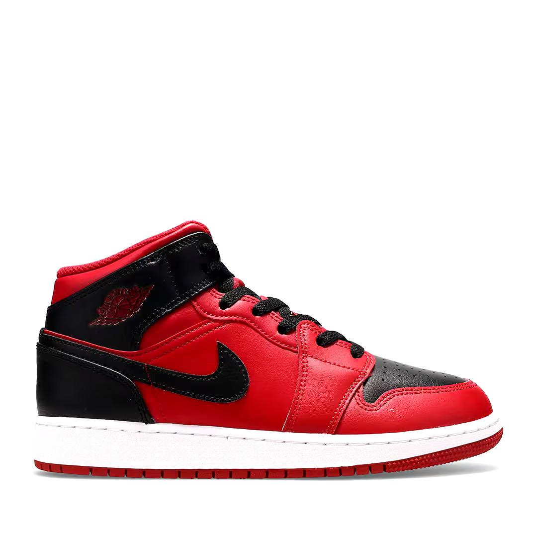 スニーカー NIKE AIRJORDAN1 MID GS GYMRED