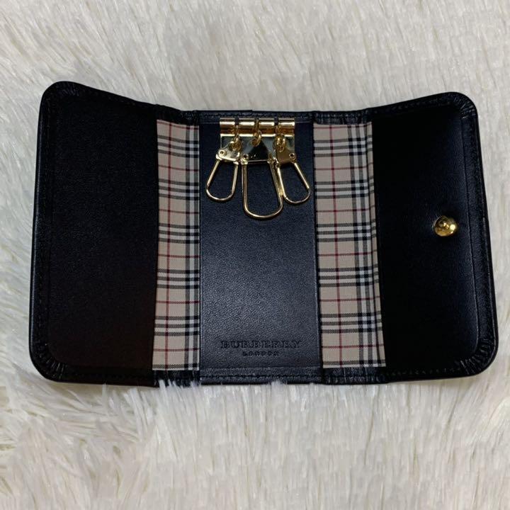 再入荷低価 未使用 3連キーケース ノバチェック レザー yuMkJ-m52237857808 箱付 バーバリーロンドン 通販セール
