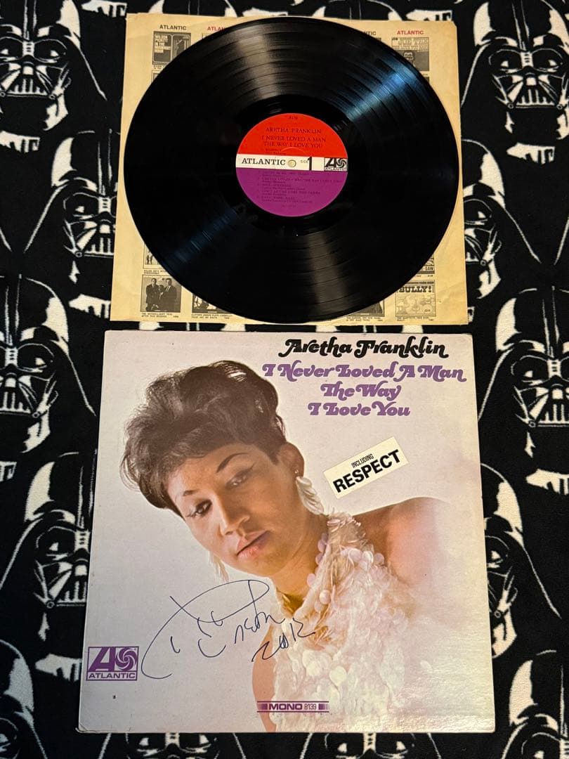 アレサ フランクリン アルバム 貴方だけを愛して 直筆サイン入 レコード全体的に状態が悪い
