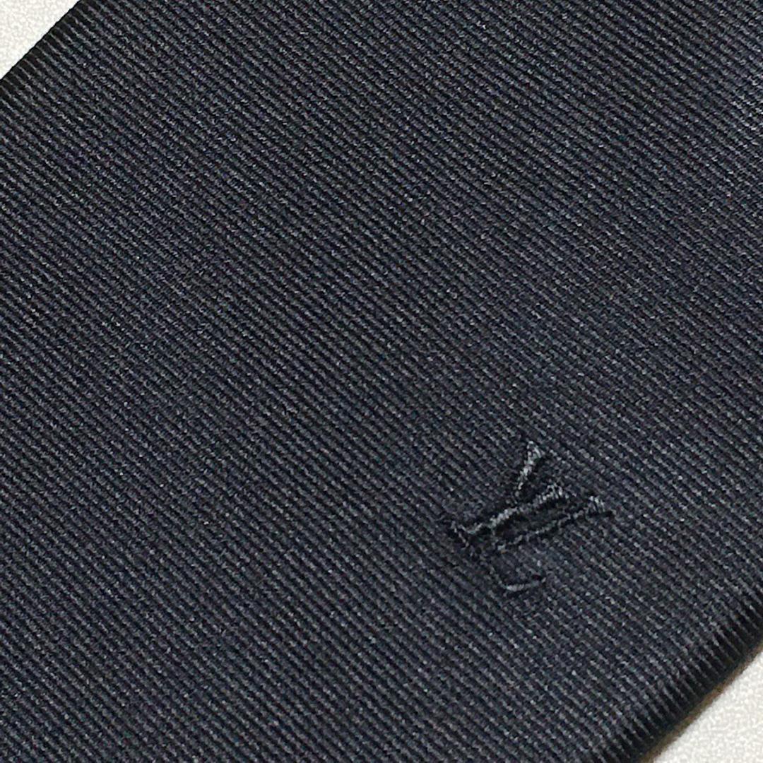ルイヴィトン Louis Vuitton ネクタイ シルク ブラック 同色