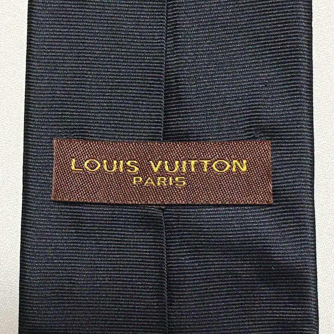 ルイヴィトン Louis Vuitton ネクタイ シルク ブラック 同色