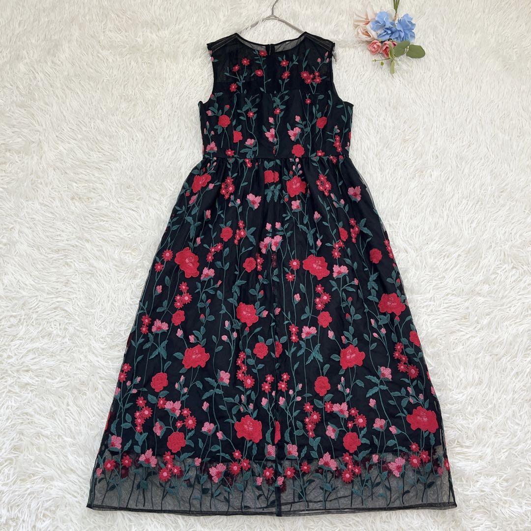 美品♡グレースコンチネンタル フラワー刺繍ロングワンピース ロング レース 花柄