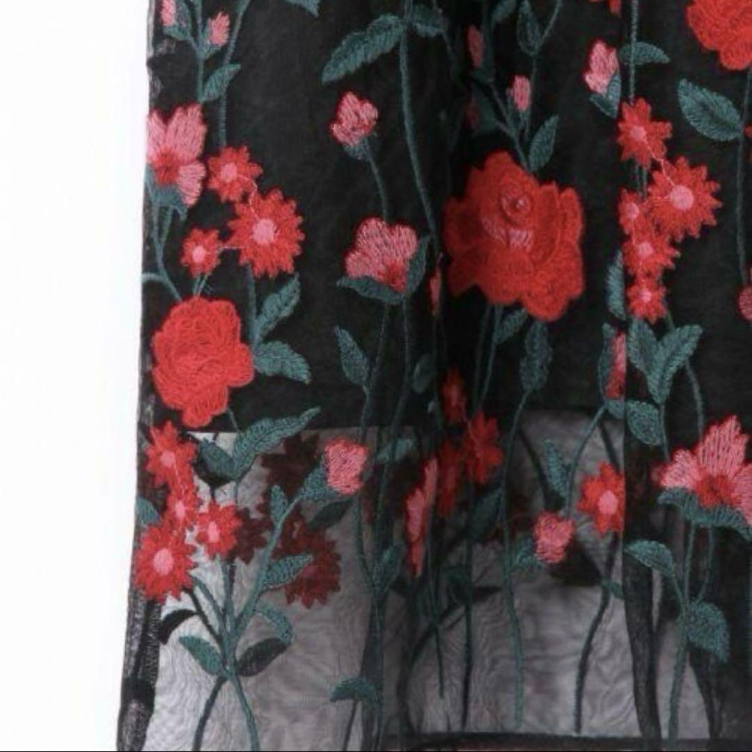 美品♡グレースコンチネンタル フラワー刺繍ロングワンピース ロング レース 花柄
