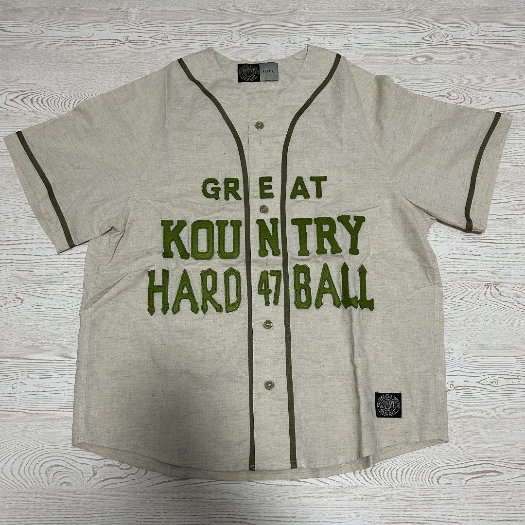 最低価格の linen KAPITAL baseball 3 shirt トップス