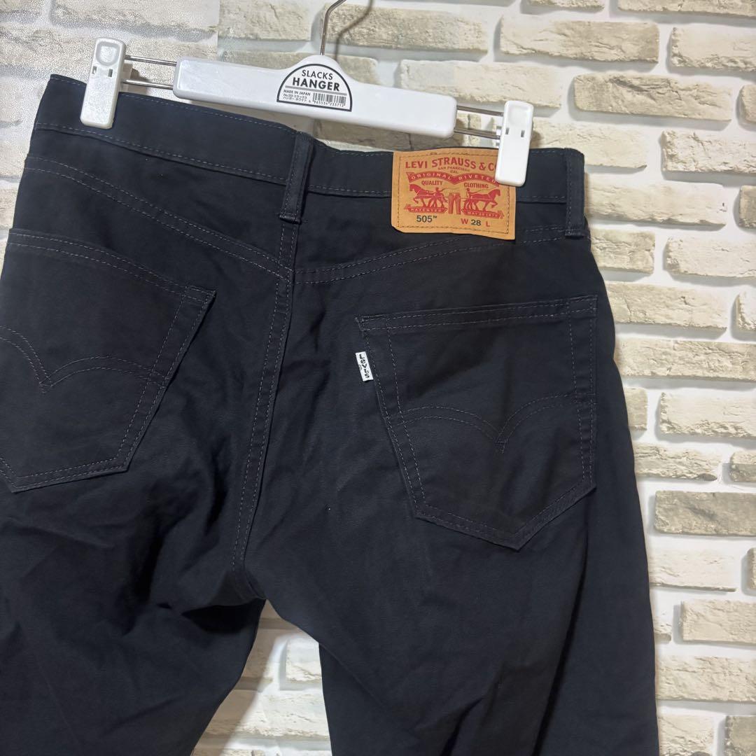 Levi's リーバイス　505 七分丈　ブラックデニム　レディースM