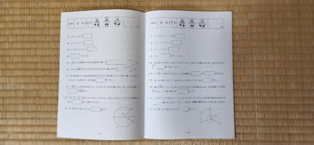 ★書き込み無し 小学4年 算数基礎力トレーニング 12冊セット SAPIX