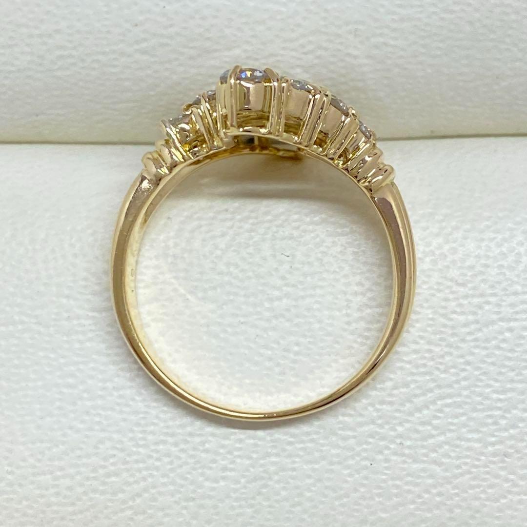 K18 金 天然 ダイヤモンドリング ダイヤモンド D1.00ct サイズ12号 K18 天然ダイヤモンドリング D1.00ct サイズ12号 7.12g 幅広Ω