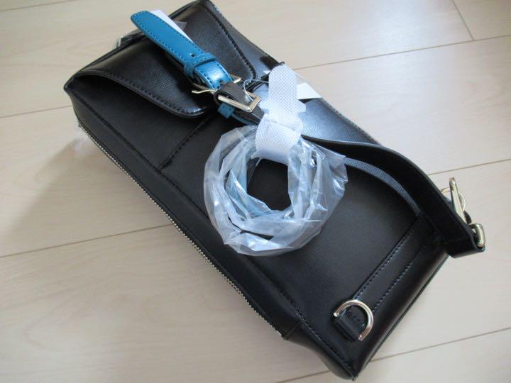 Paul 新品 床革×チップレザーボディバッグ 黒 lymYd-m52260079770 Smith ポールスミス 日本製在庫
