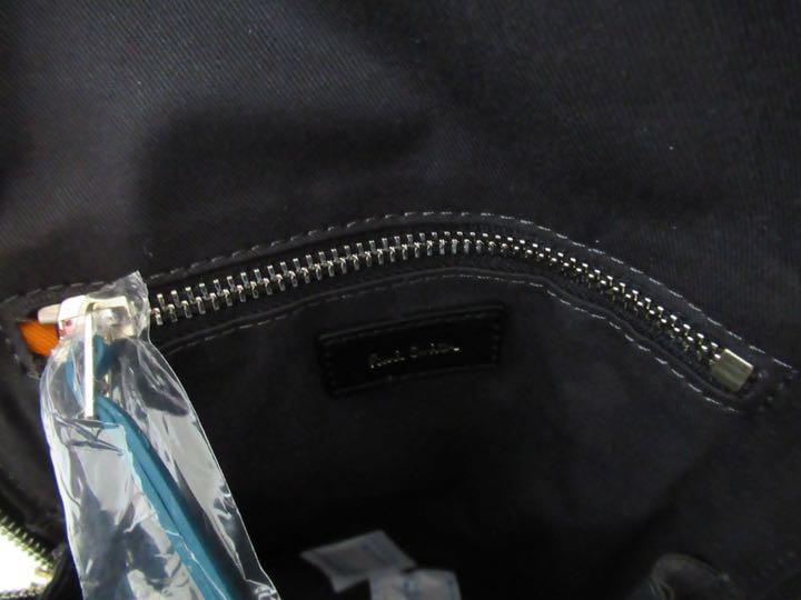 Paul 新品 床革×チップレザーボディバッグ 黒 lymYd-m52260079770 Smith ポールスミス 日本製在庫