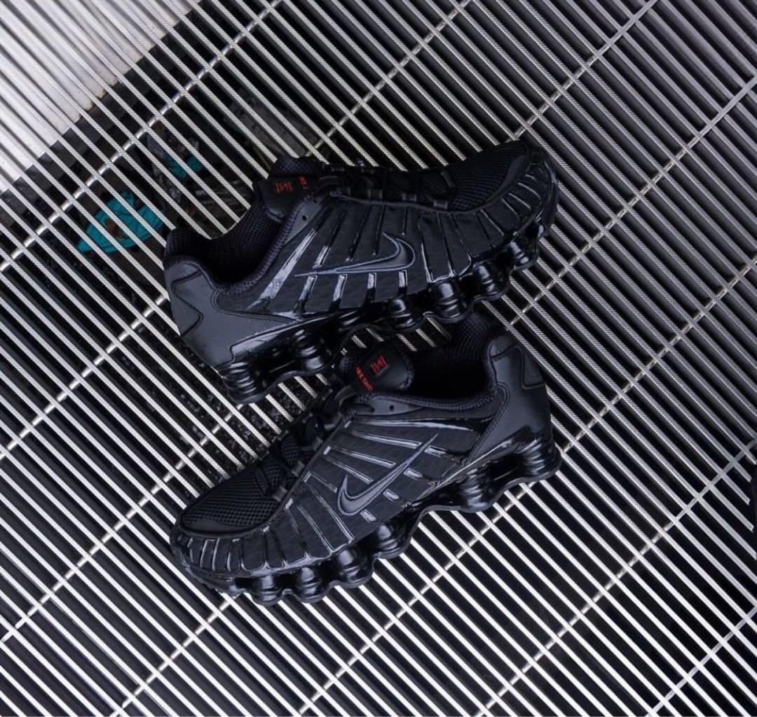 Nike Shox TL Black and Max Orange 24.5