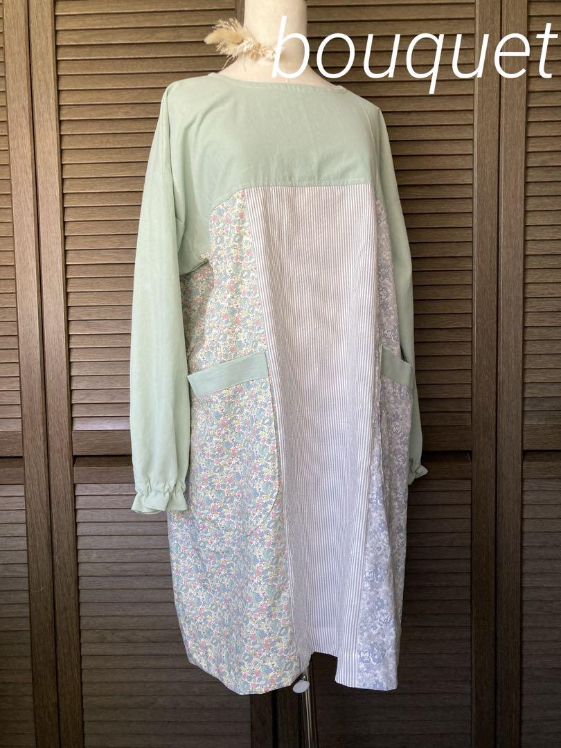 専用　ハンドメイド　エプロン　割烹着　保育士　介護士　看護師　ワンピース　ドレス