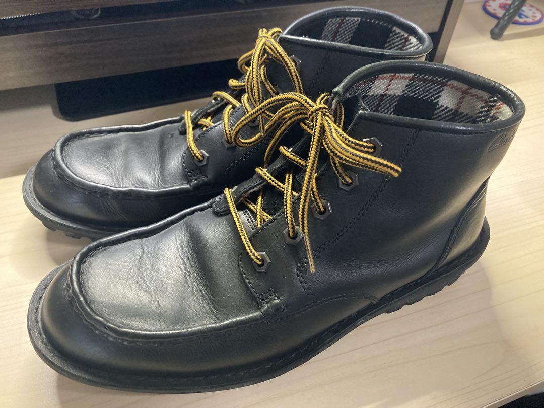 Clarksブラックレザーブーツ uk8(日本サイズ26cm)