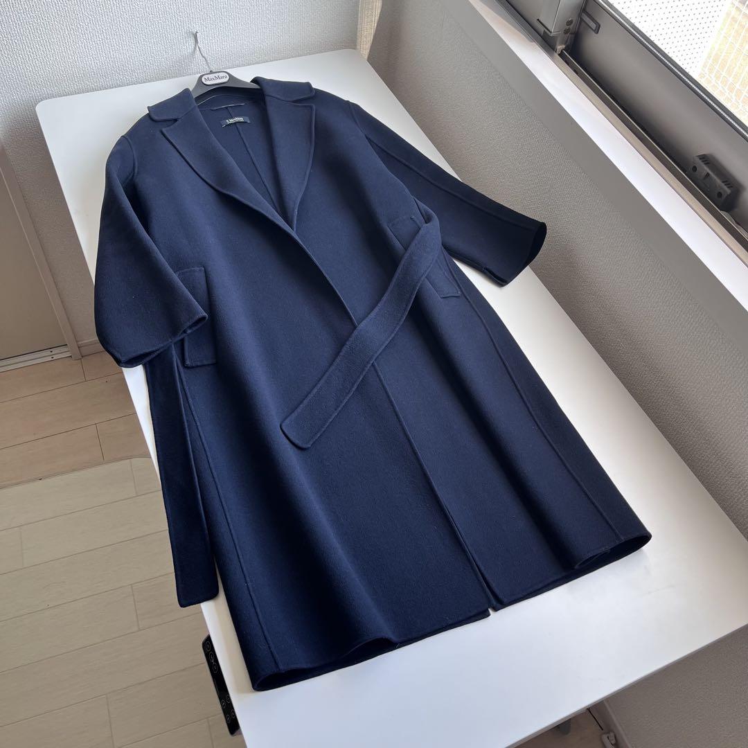 憧れの一級品‼️ロゴプレート付✨クチートアマーノ ロングコート マックスマーラ