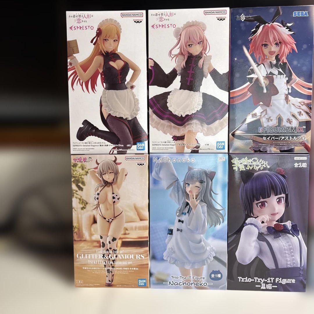 OUTLET SALE- 訳あり品など大放出 新品未開封】美少女プライズフィギュア まとめ売り 9体セット コミック・アニメ