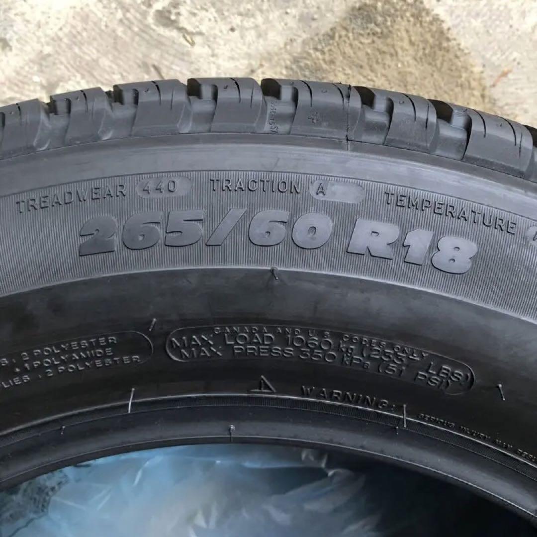 プラド　新車外し　タイヤ　265/60R18 4本 新車外し ミシュラン 265/60R18 ランクルプラド タイヤ 4本
