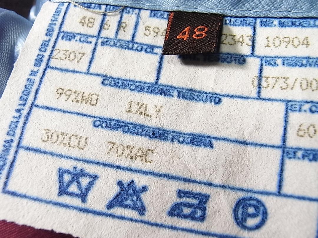 size48☆美品☆エトロ ETRO ３釦ジャケット チャコールグレー 冬生地