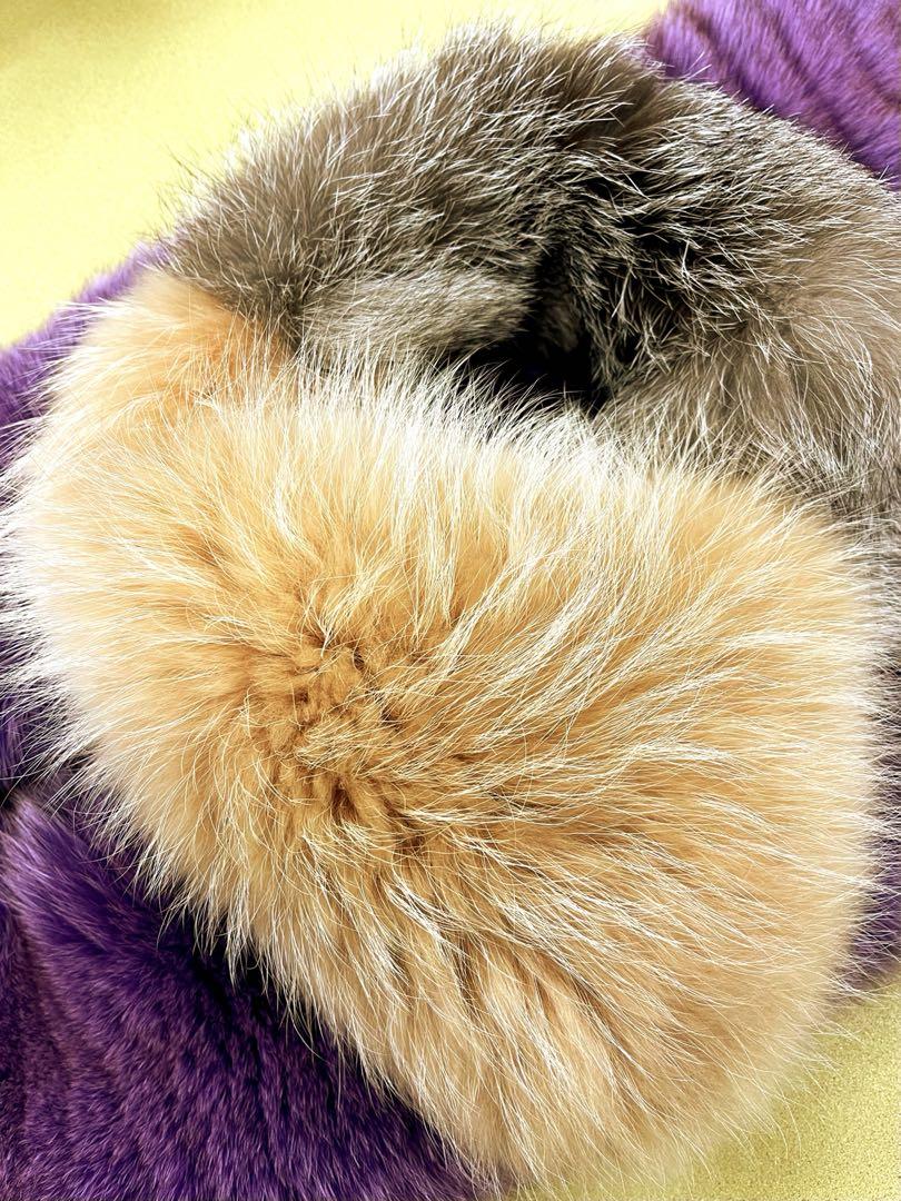 finland raccoon blue frost fox muffler❣️ finland raccoon blue frost fox muffler❣️ レディース