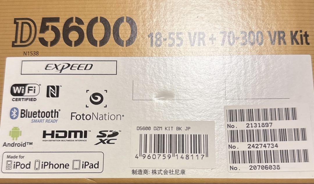 【未使用に近い】Nikon ニコン D5600 ダブルズームキット