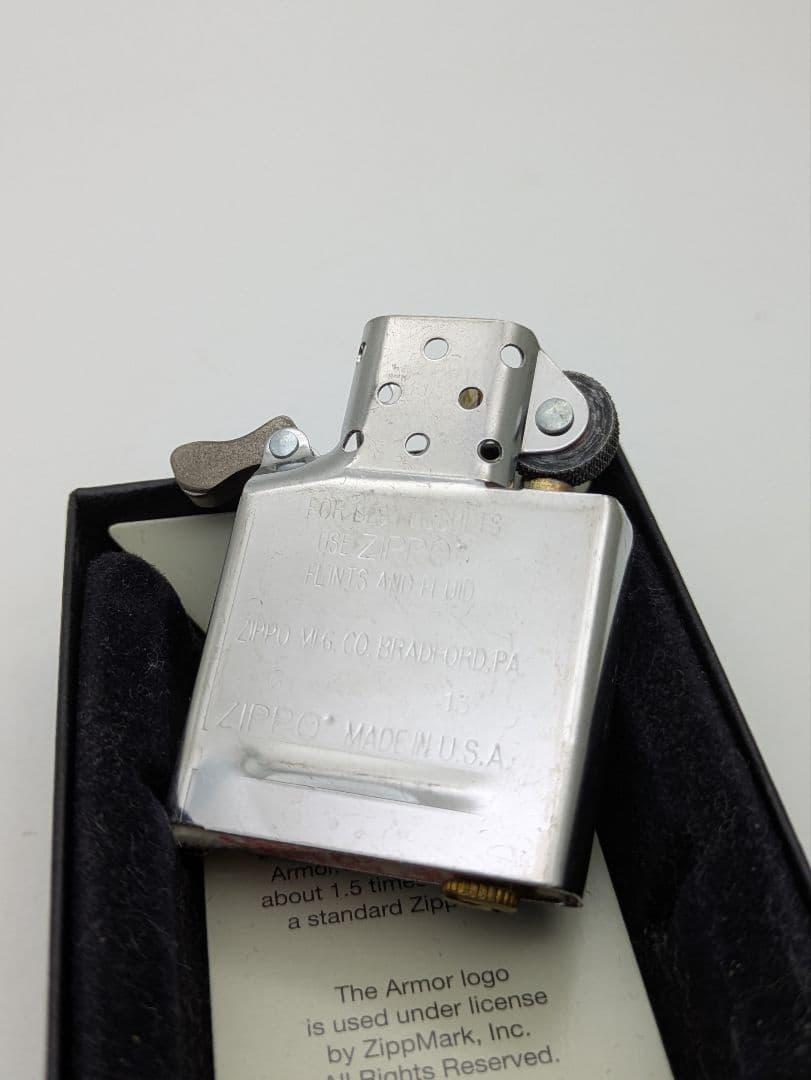 ジッポー　アーマー　鯉　2面加工　センターマーク　2013年製　未使用品