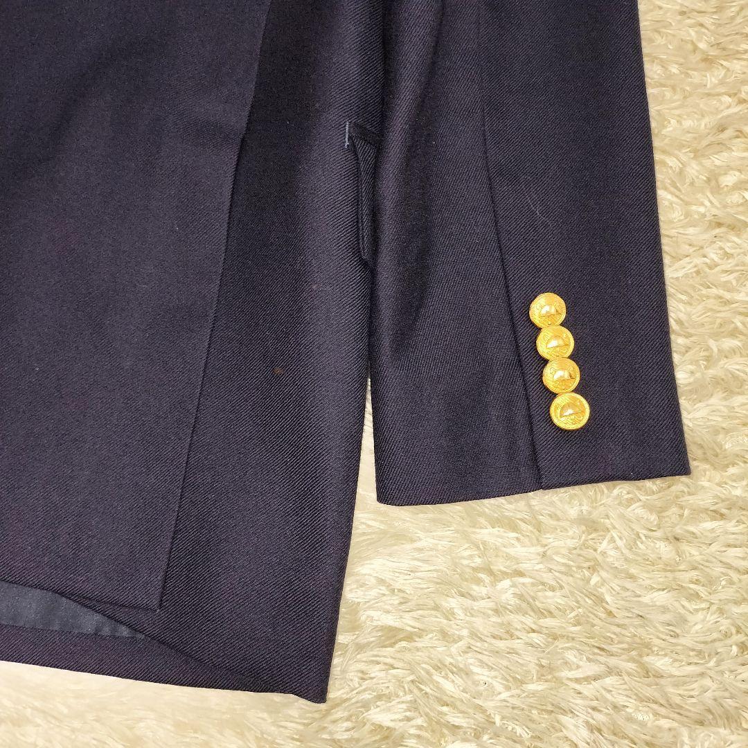 【極美品】ポロバイラルフローレン 紺ブレ 金ボタン ダブル ネイビー L ✨美品✨ ラルフローレン 紺ブレ 金ボタン Lサイズ相当 ネイビー