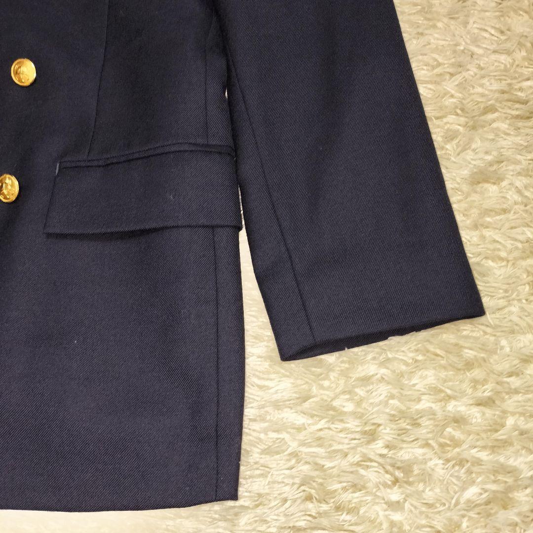 値下 美品 ラルフローレン 紺ブレ 金ボタン ワッペン チェックスカート 直営店 POLO RALPH LAUREN ポロ・ラルフローレン 金ボタン 紺ブレザー