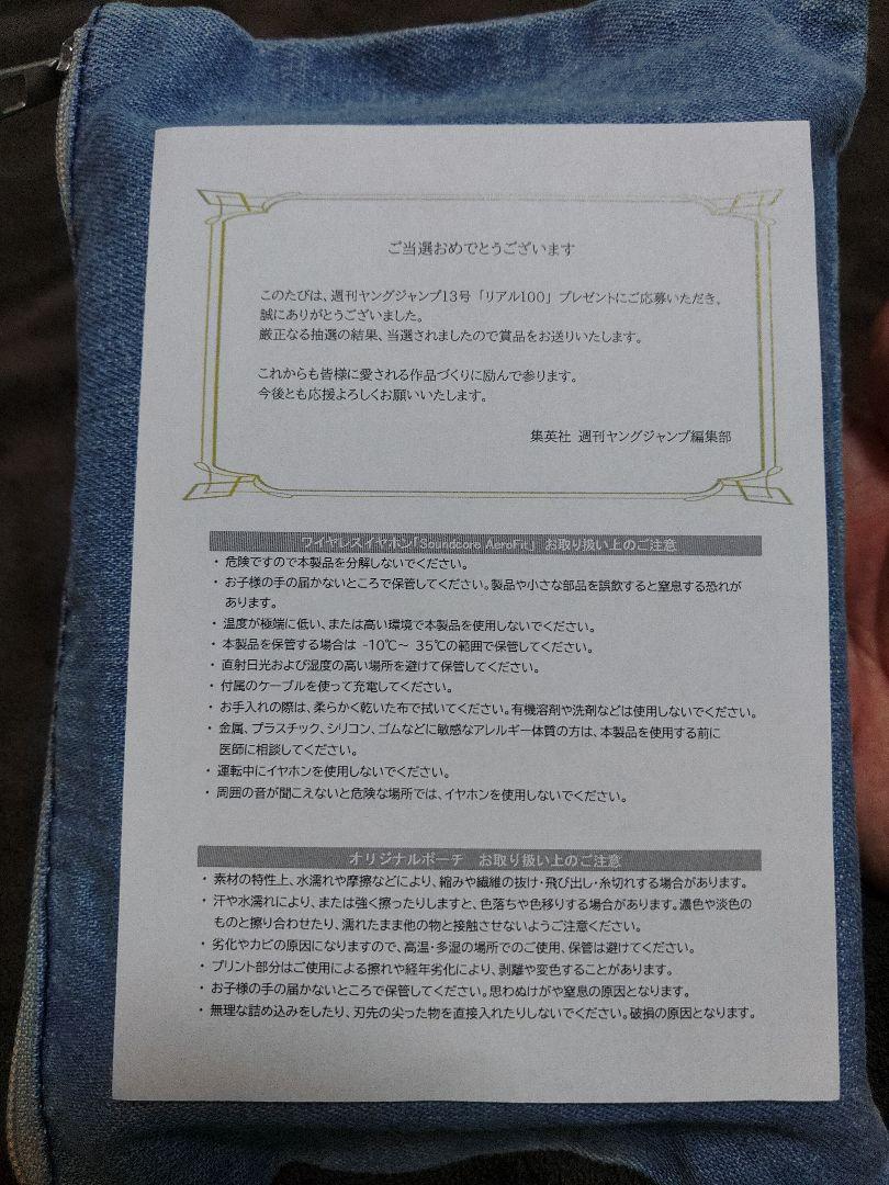 ヤンジャン懸賞 REAL soundcore AeroFit 井上雄彦