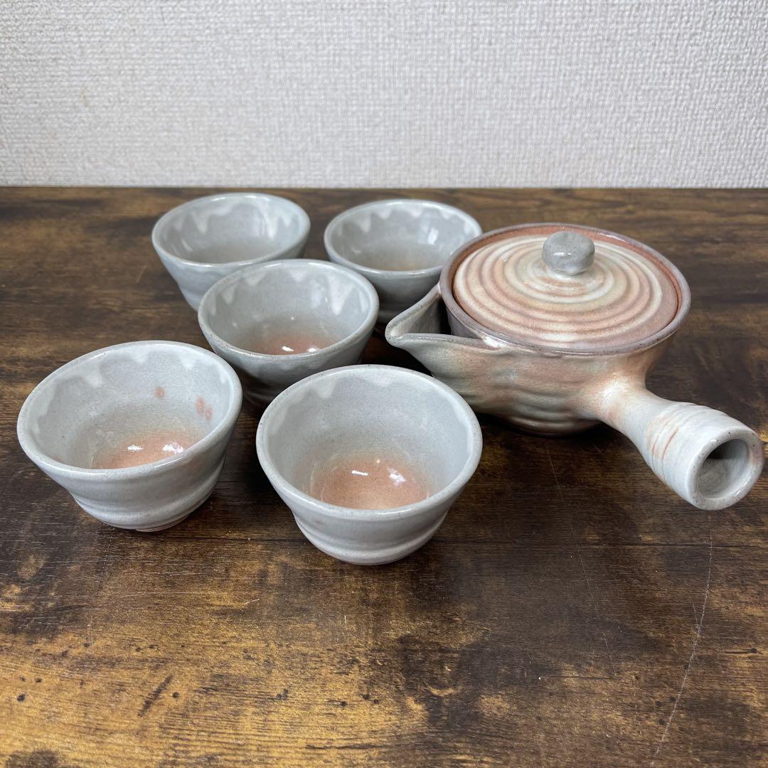 萩焼　セット　無碍窯 A822⭐︎萩焼 椿窯 天鵬山 山口県 茶器 6点セット 新品共箱付