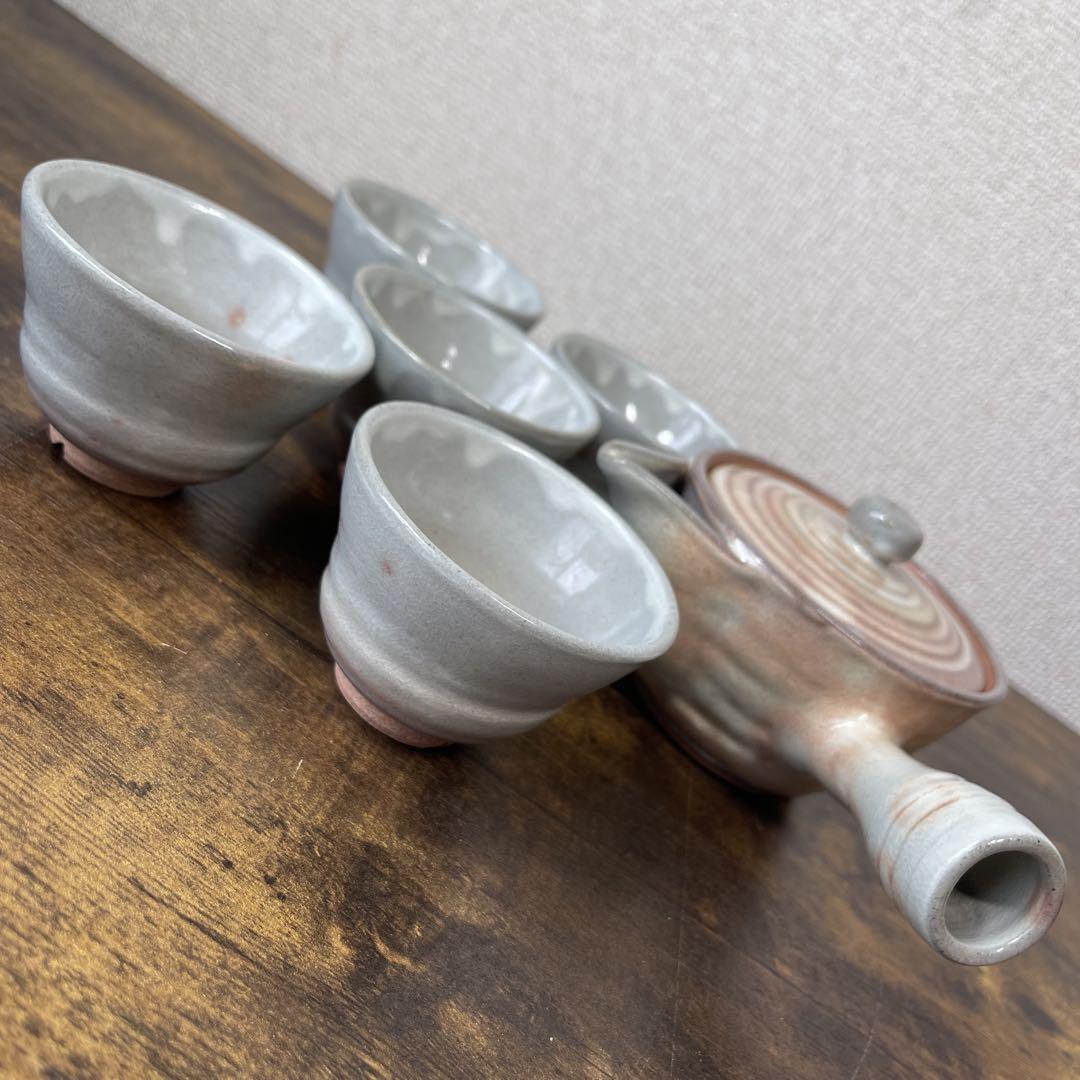 A822⭐︎萩焼 椿窯 天鵬山 山口県 茶器 6点セット 新品共箱付