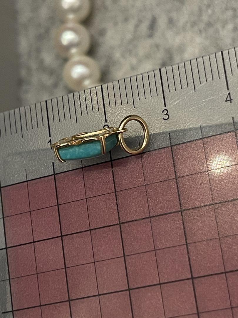 agete アガット K10 ターコイズ ペンダントトップ