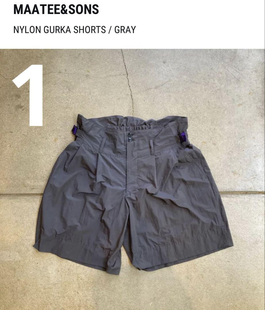 MAATEE&SONS NYLON GURKA SHORTS GRAY 1 新品 - メルカリ