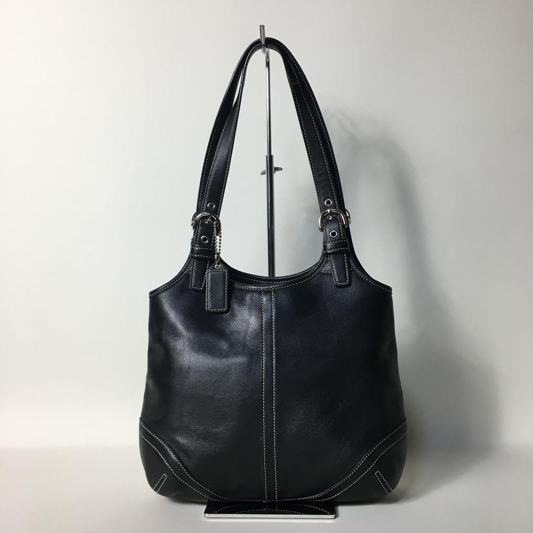 2505-254｜美品｜コーチ ショルダーバッグ レザー ブラックバッグ