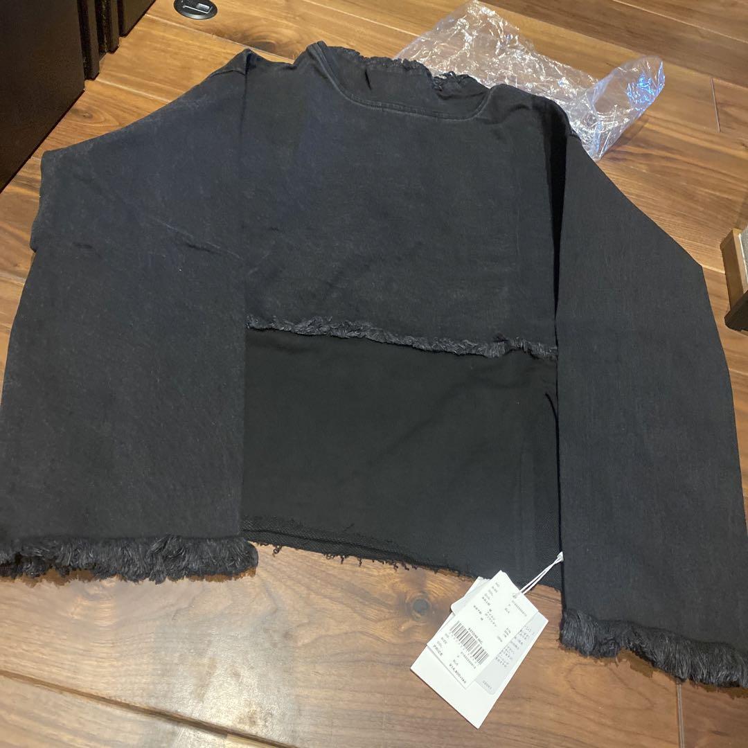 AMERI 新品 DENIM SWEAT DOCKING TOP
