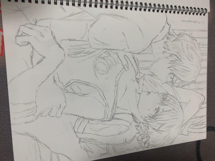 出品者イラスト 手書き Bl イラスト スケッチブック 模写 メルカリ