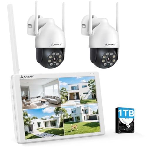 防犯カメラ 屋外 防犯補助金申請可 800万画素対応 液晶モニター付き 2