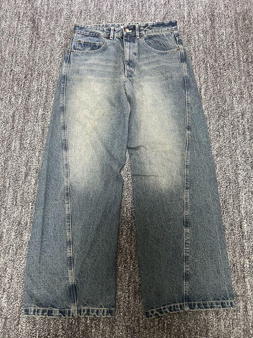 パンツ VINTAGE WASHED CURVED DENIM