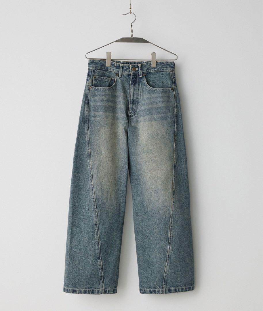 パンツ VINTAGE WASHED CURVED DENIM