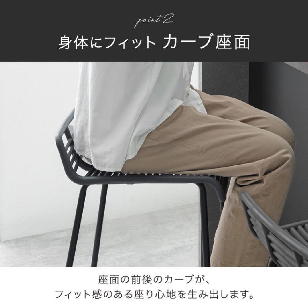 タンスのゲン/カウンターチェア ハイチェア ブラック 2脚セット 送料込み