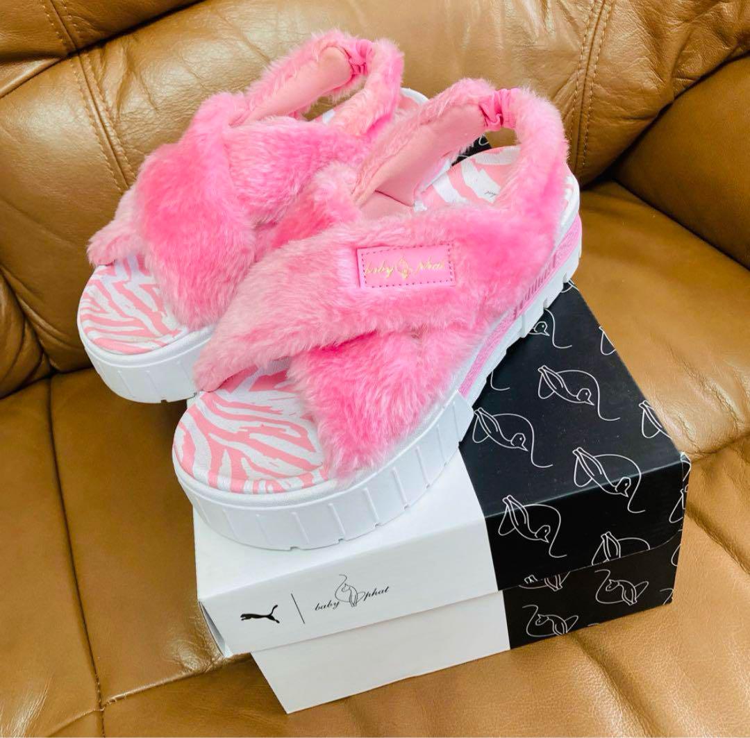 PUMA プーマ Baby phat 厚底サンダル ふわふわ ファー